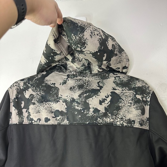 FXR Performance Pro Series Softshell Jacket Mens XL Camo Hood Black Gray Utility - Picture 11 of 11